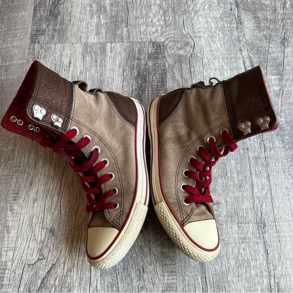Converse Chuck Taylor Elise Rolldown HiTop Leather Sneakers Wm’s 5.5 EUC - Picture 3 of 11